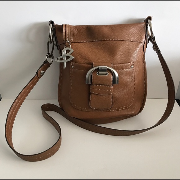 B. Makowsky Leather Cross Body Convertible Bag