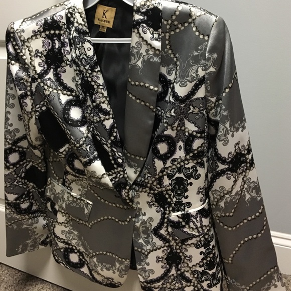 Kasper Satin one button jacket