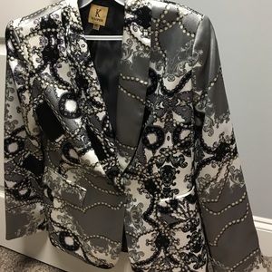 Kasper Satin one button jacket