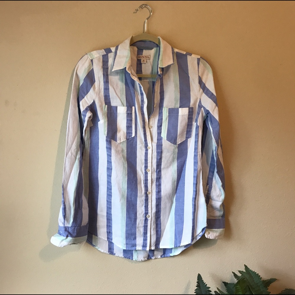 Striped Button-Down Shirt