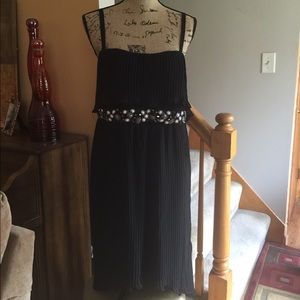Torrid Size 2 Black beaded spaghetti strap dress