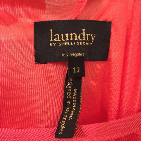 Laundry by Shelli Segal Coral/Pink Dress 12 - Picture 4 of 4