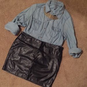 Forever 21 Faux Leather Mini Skirt