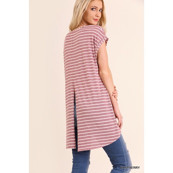 SOLD OUT! Striped Hi Lo Top - Picture 2 of 2