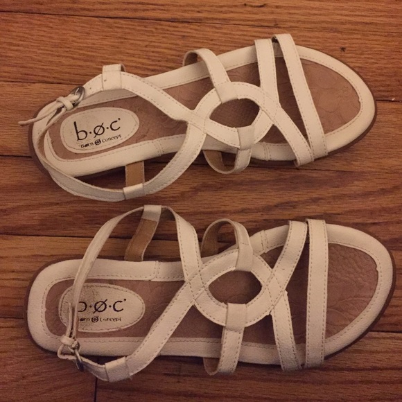 B.Ø.C white sandals