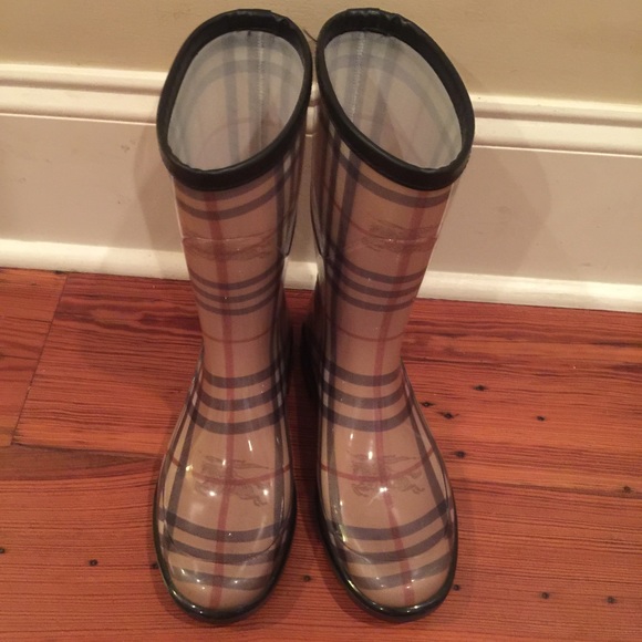 Burberry rain boots