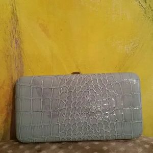 Turquoise alligator wallet