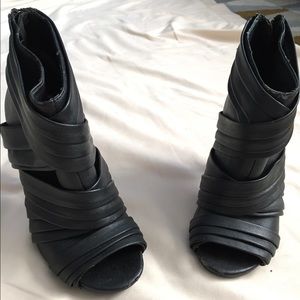 Unlisted Black Peep Toe Booties