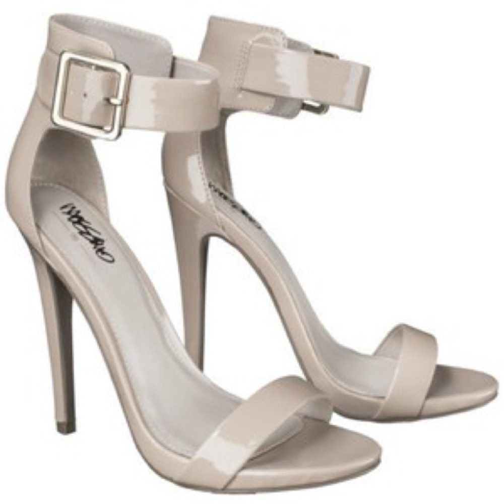 Nude Ankle Strap Heel