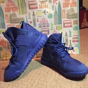 Blue adidas tubular X