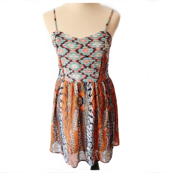 BAND OF GYPSIES tribal print minidress - Picture 2 of 4