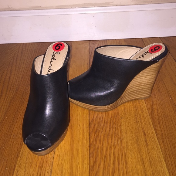 Splendid open toe wedges