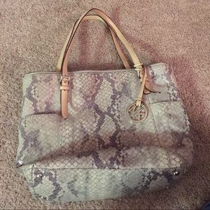 Authentic Michael Kors Python Tote