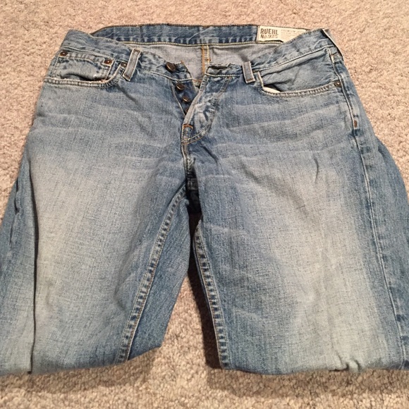 Men's Faded Blue Jeans