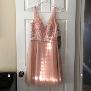 Tulle Affairs Blush knee length tulle dress