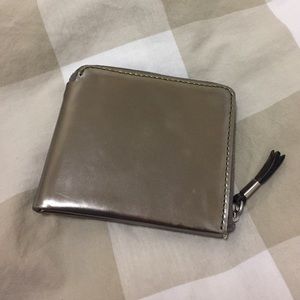Madewell metallic silver wallet