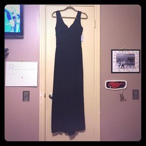 Long Black Dress with Slit NYE