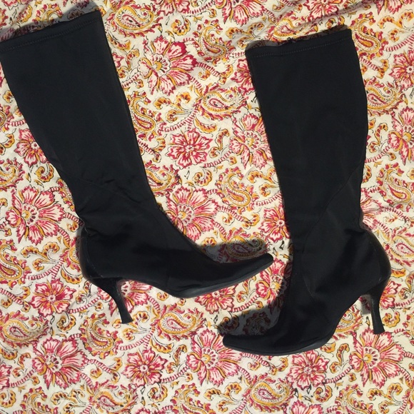 Nine West Shoes - Nine West Sexy Neoprene Stretchy Knee High Boots 8