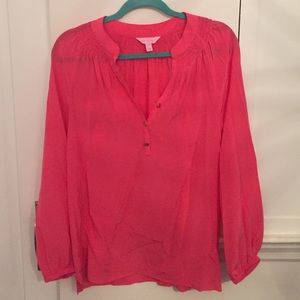 Lilly Pulitzer hot pink blouse
