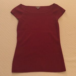 Ann Taylor Red Short Sleeve Sweater