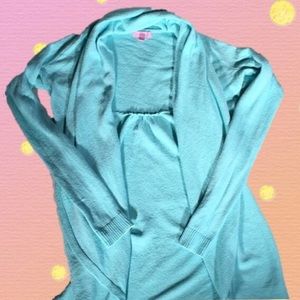 Lilly Pulitzer mid-length teal knit sweater