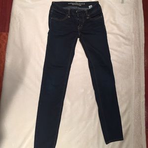 American Eagle Super Stretch Jegging 00 Dark Blue