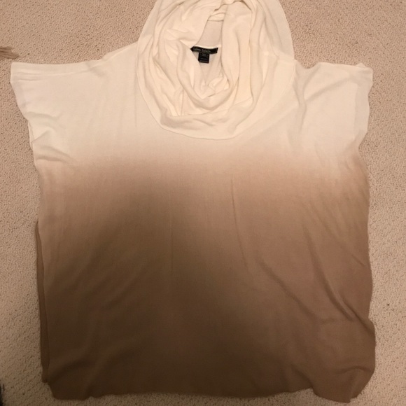 Cream ombré poncho