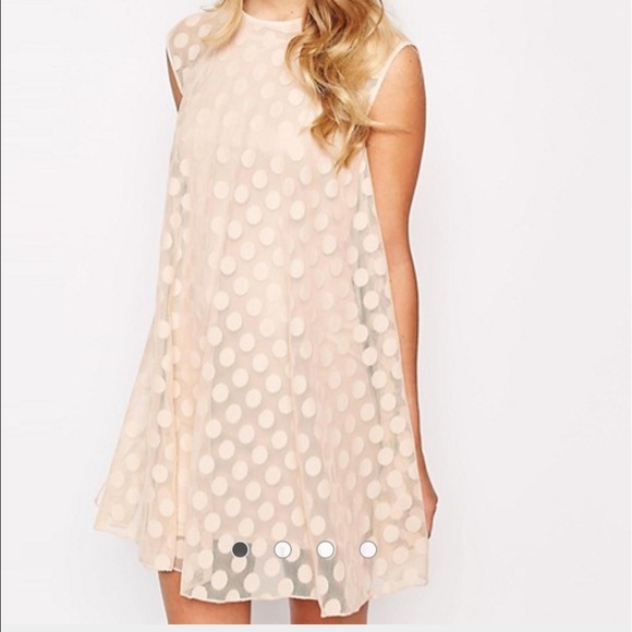 River Island Mesh Spotty Swing Dress