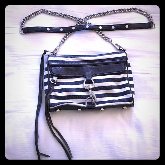 Rebecca Minkoff mini mac denim nautical crossbody