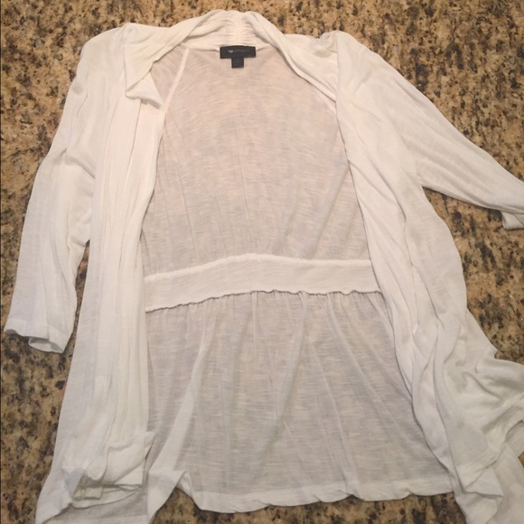 AB Studio White Cardigan