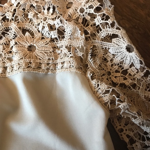 🎉Khaki Lace Baby Doll Top Medium - Picture 5 of 5