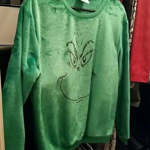 Fuzzy grinch sweater