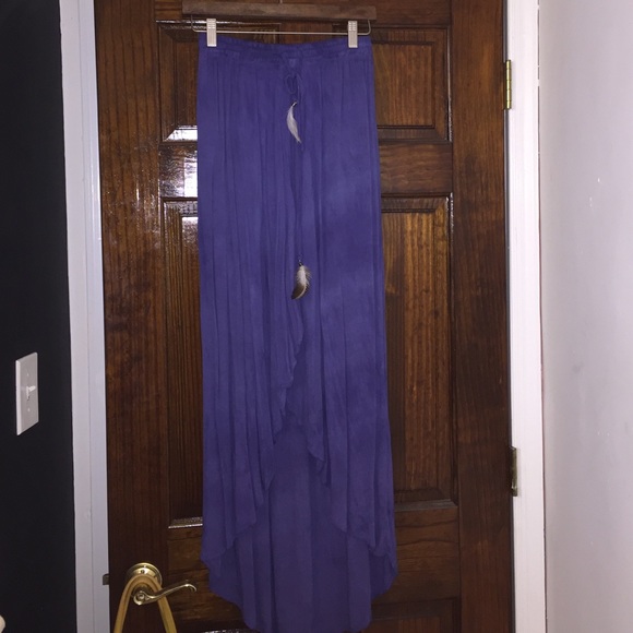 High Low silky maxi skirt