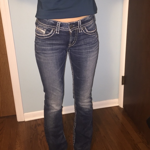 Never worn silver jeans