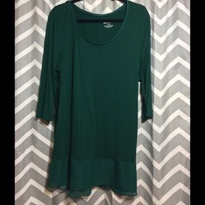 EUC Lane Bryant 3/4 sleeve with detailed bottom