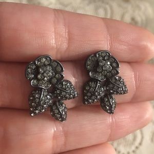 Black Flower Earrings