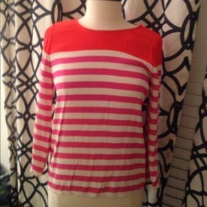 JCrew Colorblocked and Striped blouse