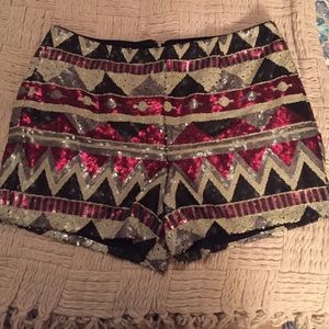 Sequin shorts