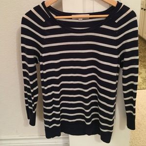 Nautical Navy and White Striped Sweater by LOFT