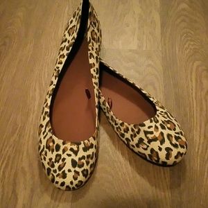 NWOT Leopard flats.