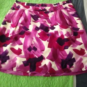 Banana Republic watercolor print skirt pink/purple