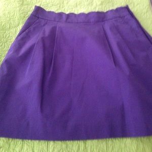 JCrew Scalloped Purple Aline Skirt 6