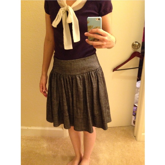 Bebe grey linen skirt
