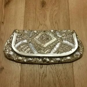 Vintage style clutch bag with sequins