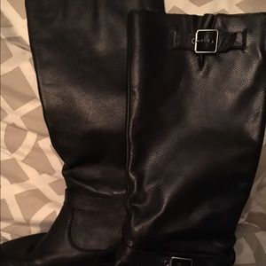 Black Leather Riding Boots