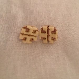 Tory Burch large logo stud earrings