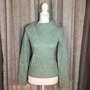 J. Crew Alpaca lambswool mint green Sweater
