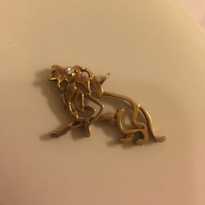 14k gold lion necklace pendant