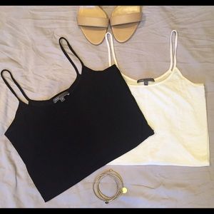 VINCE cream and black tank top