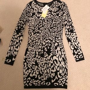 Black and wine form fitting dress